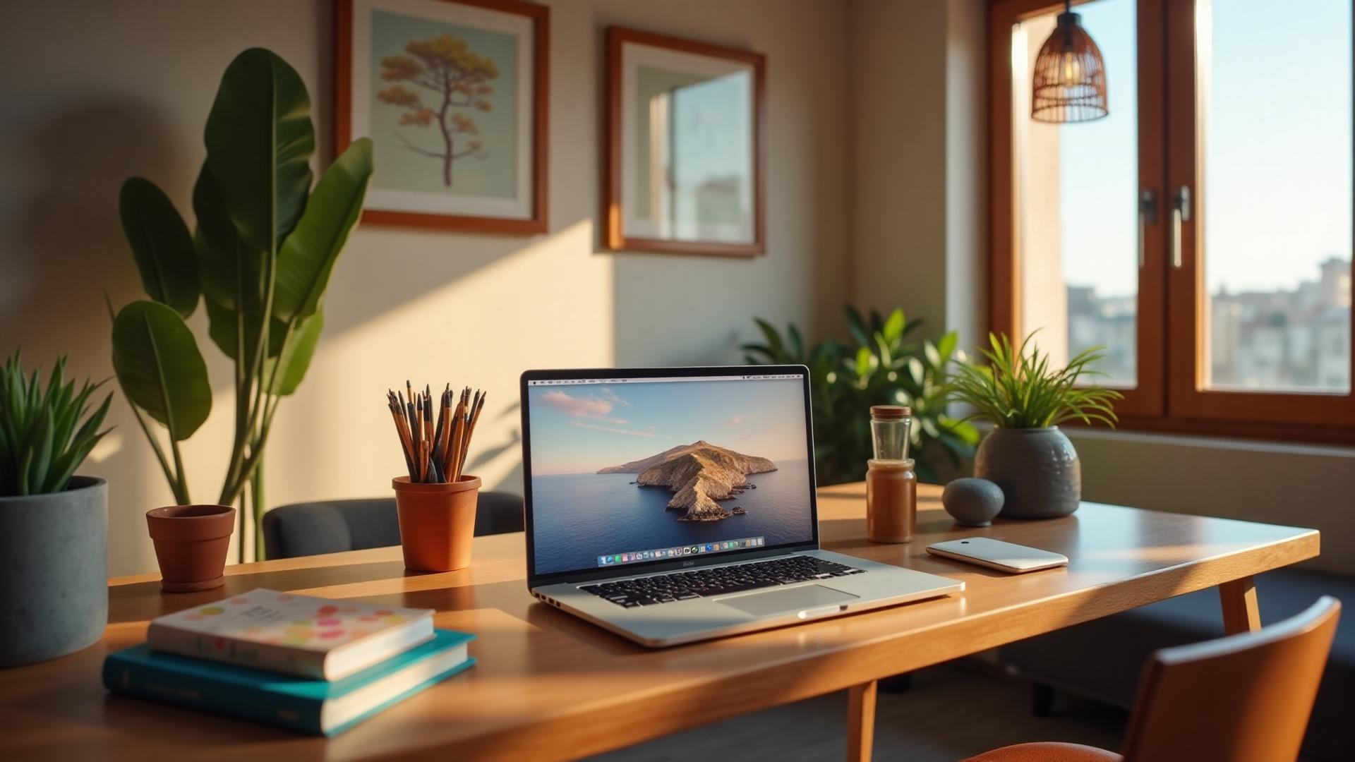 Digital nomad workspace in Spain
